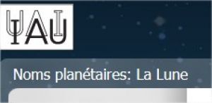 Nomenclature des formations lunaires sur le site du Groupe de travail sur la nomenclature des systèmes planétaires (W...
